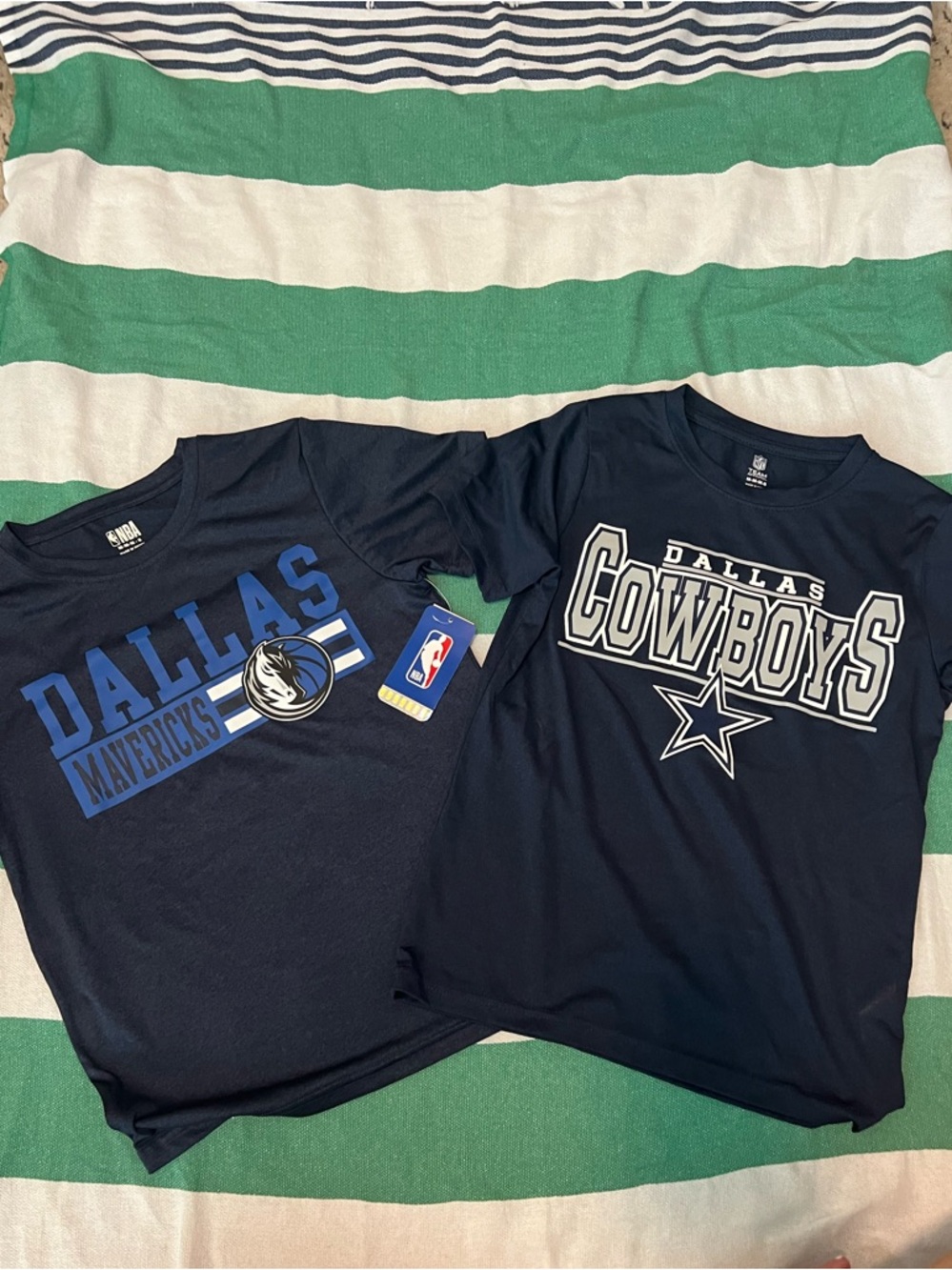 NBA Kids Navy Dallas Mavericks & Cowboys Short-Sleeve Tees